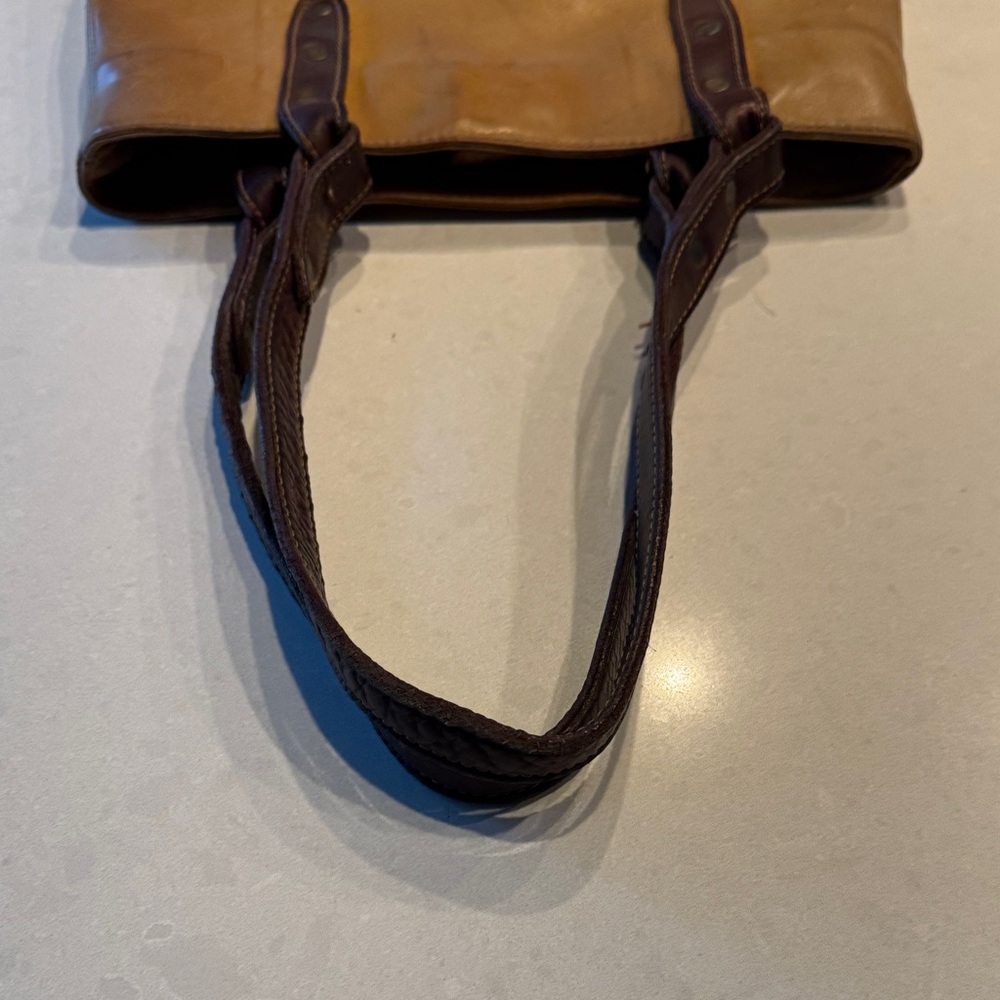 FRYE AND CO. Brown Leather Tote vintage really cool - Picture 8 of 9